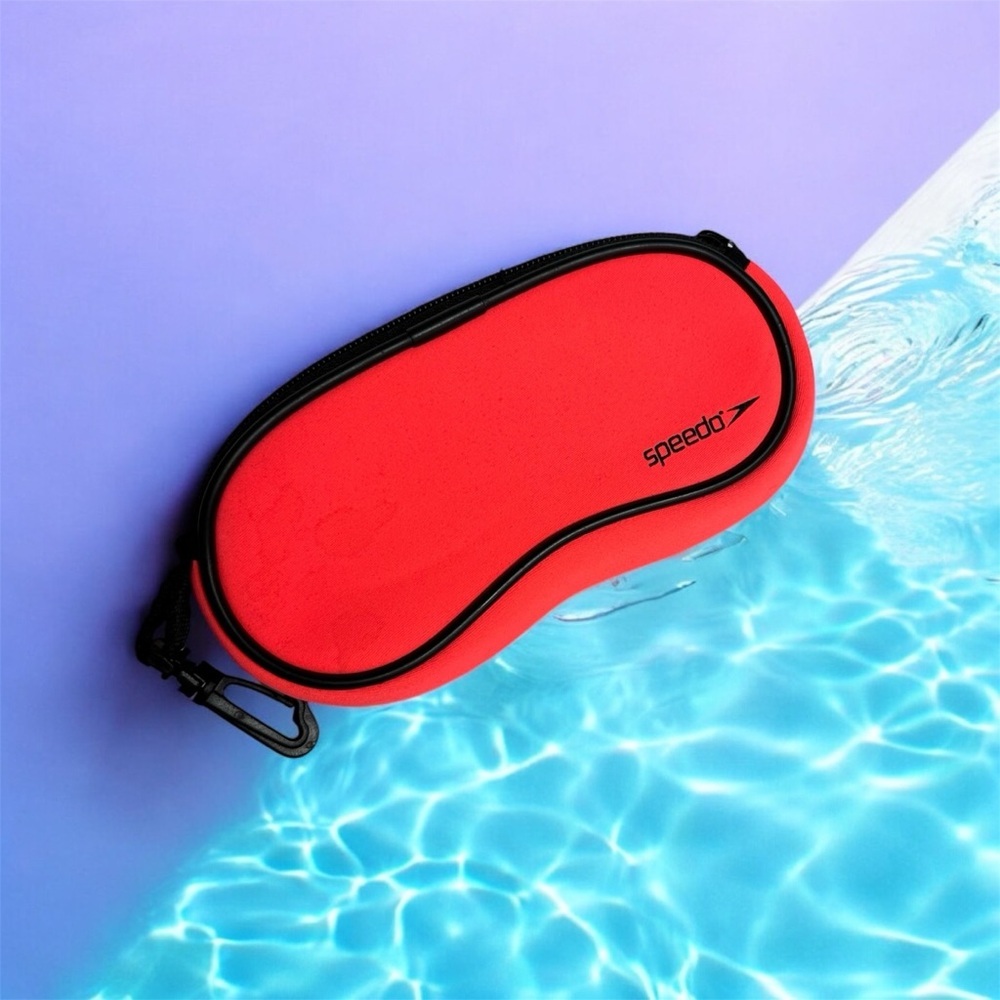 Speedo Sunglass Case Neon Pink Black Zip Close Soft Shell - Picture 3 of 7